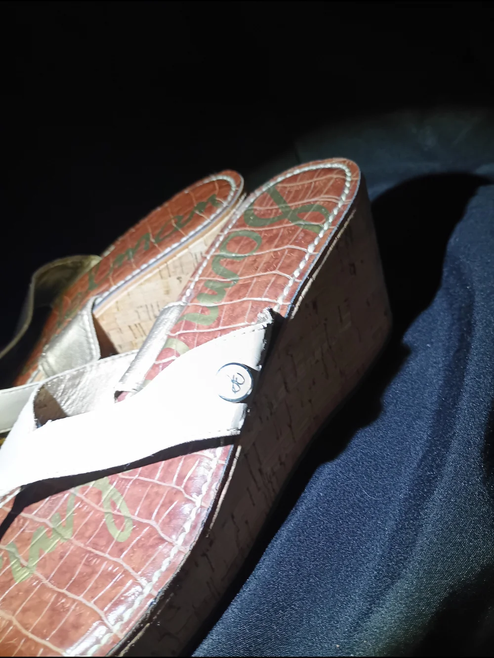 Flawed Sam Edelman Cream Cork Wedges